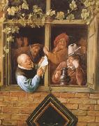 Jan Steen Rhetoricians at a Window (mk08) France oil painting artist
